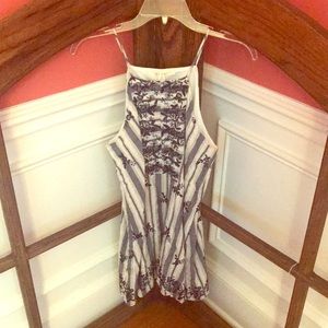 Miami medium cotton navy and cream dress